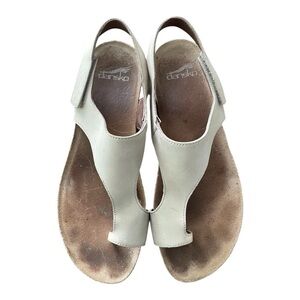 Dansko Reece Sandals: Linen Milled Burnished Womens Size 40 9.5-10